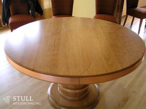 Cherry Table with Copper Banding