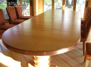 Cherry Table with Copper Banding
